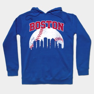 Vintage Boston Skyline City Gameday Retro Vintage USA Hoodie